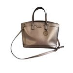 Henri Bendel Rose Gold Saffiano Leather Large Satchel Crossbody Bag Photo 7