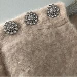 & Other Stories & Other Stories Rhinestone Button Beige Sweater NEW Photo 4