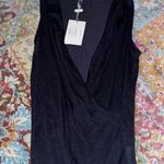 Giorgio Armani Gorgeous  deep V top super sexy navy silky Photo 0