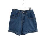 L.A. Blues  Medium Wash Mom Style Size 28 Cuffed Hem Denim Jean Shorts. Photo 5