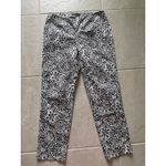 Lafayette 148 Stanton Pants Womens 6 Black White Cotton Blend Ankle Career Photo 2