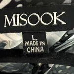 Misook Pleated Mock Neck Crepe de Chine Printed A-Line Dress Photo 7