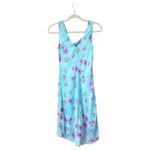 Teeze Me Vintage Y2K Light Blue Floral Cowl Neck Midi Dress Party Size XS Flirty  Photo 1