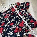 Madewell Floral Novel Tie Front Top Multi Daisy Deep Indigo Navy Blue (Small) Photo 3