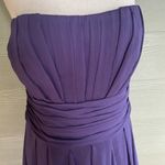 David's Bridal David’s Bridal Strapless Chiffon Dress with Layered Skirt Photo 2