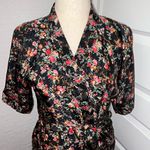 Ilese Stevens Vintage Floral Short Sleeve Short Robe with Belt Size S Photo 1