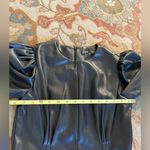 ZARA  Black Faux Leather Midi Dress Photo 7