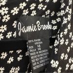 Jamie Brooke Vintage Black Floral Wide Leg Jumpsuit black white sz Medium Photo 4