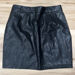 Stella Luce  Black Faux Leather Snakeskin Mini Skirt Women’s Small Photo 0