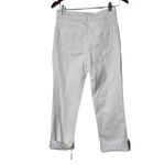 Rachel Comey  ecru off white high rise raw hem denim pants sz 4 Photo 2