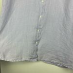 Brooks Brothers  Womens Irish Linen Button Down Shirt Top Sz Large Purple Photo 9