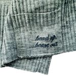 Lululemon Calm and Collected Wrap Heathered Sailboat Navy XL Linen Cotton Hoodie Photo 6