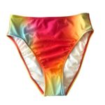 Salt & Cove Juniors Bikini Bottom High Rise Tie Dye Colorful Orange Yellow L Size L Photo 2