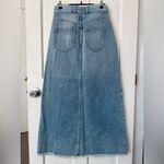Pilcro Anthropologie  The Madi Front Slit Denim Maxi Skirt Faded Blue Wash Size 6 Photo 8