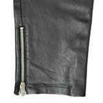 Joseph  Black Lambskin Leather Low Rise Evie Zip Ankle Skinny Pants Size 40 / 8 Photo 9