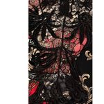 Bongo  Womens Top Size L Red Black Lace Plunging Neckline Sexy Lace Clubwear Photo 5