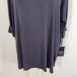 Michael Lauren  Dark Gray Ribbed Knit Layered Back Tunic NWT Size XS Photo 2