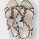 David's Bridal David’s Bridal Gold Leather Sandals Heels Shoes Size 8.5 M Photo 0