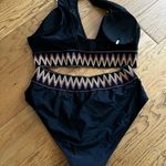 Beachsissi NWT - L -  - Black Bikini with Zigzag Trim Photo 2