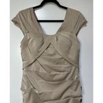 La Femme Evening Mother of the Bride Gown Nude 6 NWT 29805 Pleated Jersey Skirt Photo 2