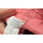 Sigrid Olsen  Linen Top Size Large Pink V-Neck Classic Blouse Photo 3