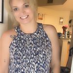 Veronica M  Navy and White Patterned Women's Top size small Photo 10