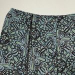 Y2K bohemian flare midi skirt, abstract floral cottagecore fairy boho chic Blue Size 14 Photo 1