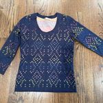 Etcetera Anthropologie Fun knit  Laser Cut Sweater Multicolor Size  XS 1618 Photo 0