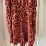 Old Navy  LARGE NWT ROMPER SLEEVELESS RAYON POKA DOT RUST FLIRTY EASY WEAR LIGHT Photo 3