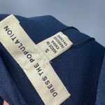 Dress the Population Sandra Plunge Crepe Trumpet Gown Mermaid Maxi Dress Blue Photo 10