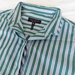 Rag and Bone Maxine Striped Button Down Shirt Size XS Green, White, & Navy EUC Photo 0