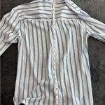 Abercrombie & Fitch Blue and White Striped Button Down Shirt Photo 5