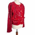 J.Crew NEW Mariner Jersey Lady Jacket Red Sequins Photo 8
