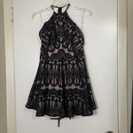 Glamorous NEW! Urban Outfitters  Black Lace Flare Halter mini dress Medium $129 Photo 2