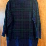 Stefano Basics Blue Green Plaid Sweater Acrylic Plaid 90s Y2K Vintage Size 1X/2X Photo 0