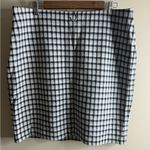 J Jill ponte skirt plaid size large Gray Photo 3