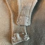 ZARA  Green Ribbed Bodysuit Long Sleeve Square Neck Button Detail Size M Photo 3