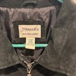 st. john's bay  Womens Washable Suede Leather Black Jacket Full Zip XL Pockets Photo 2