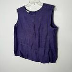 Bryn Walker  purple linen top size small Photo 1
