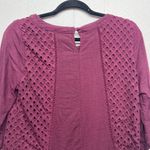 Skies Are Blue 100% Linen Womens Eyelet Coastal Girl Workwear Woven Top Medium Photo 6