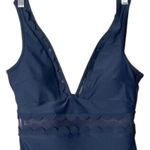 Cupshe  Swimsuit Womens Size M One Piece Blue Molded Cups Ruffles Shoulde NWT Photo 6