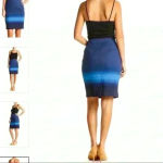 Loft Ann Taylor Women's Blue Ombre Brunch Pencil Office Skirt Lined Size 4P Photo 8