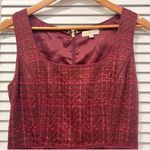 Tory Burch Drew Dark Plum Multicolor Sleeveless Tweed Dress Size 4 Photo 4