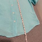 Vitamin A  Women's Long Sleeve Gauze Cover Up Shirt - Aqua L Photo 9