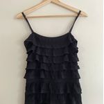 Sandro Ruffled Ellora Black Knit Mini Dress Size 38 US 6 Photo 4