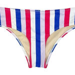 Old Navy Red White Blue Purple Striped Bikini Bottoms Small Photo 0