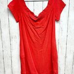 Anthropologie Amadi  Dress Size M Maella Off Shoulder Coral Gauze Tunic Mini Top Photo 0