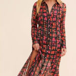 Free People Jerra Plaid Maxi Shirt Dress Photo 0