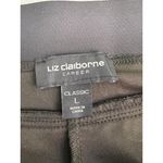 Liz Claiborne  Career Black Velvet Floral Pants‎ Women’s Size Large Photo 3