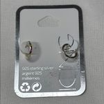 Icing  Small Hoop Earrings Star Design Silver Photo 0